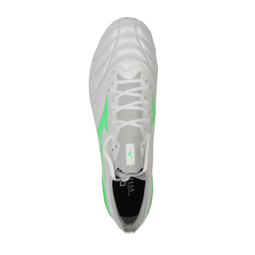 Football Shoes Mizuno White and Green Size 42 Morelia Neo IV Beta Elite Mix SG