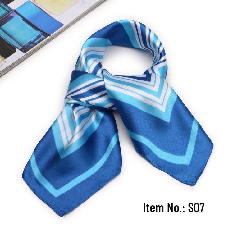 Chic Silk Scarf for Flight Attendants and Professionals—Elegant Accessory for Work or Gift