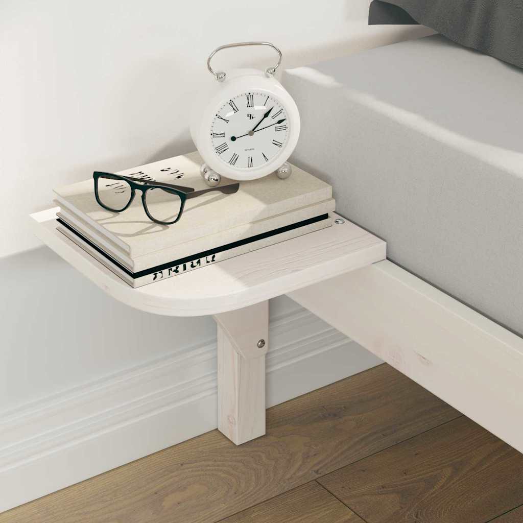 Bed Frame with Nightstands White 140 x 220 cm