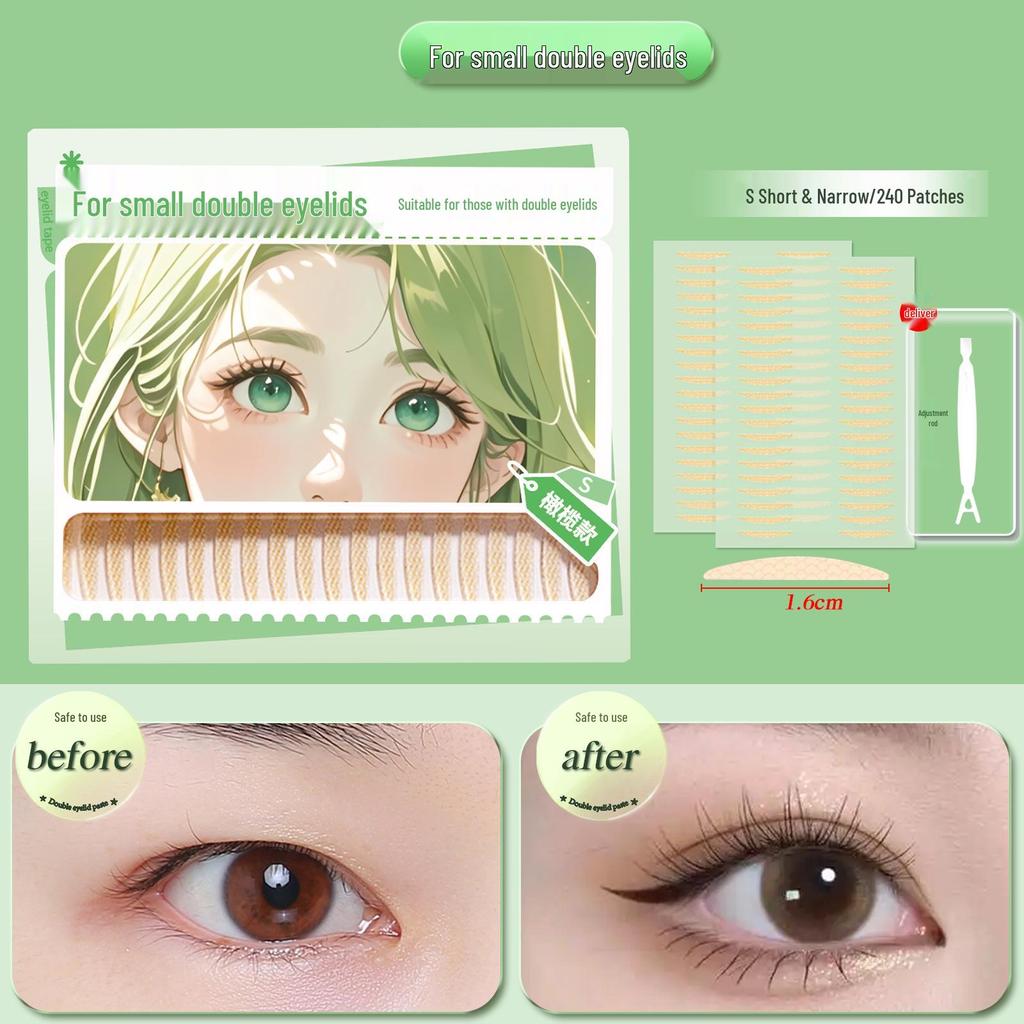 Lace Double Eyelid Tape: Invisible, Natural, Long-lasting Shaping. Prevents Drooping, Enhancing Bigger Eyes Effortlessly.