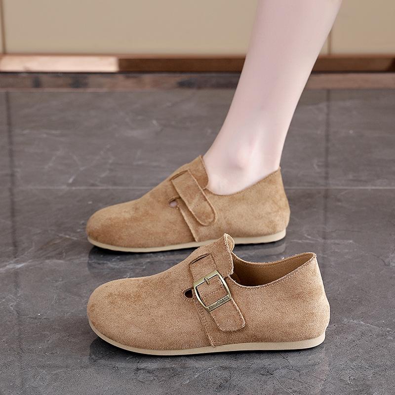 Autumn new inner heightening shoes flat heel Birkenstocks children's buckle outdoor lazy casual shoes H