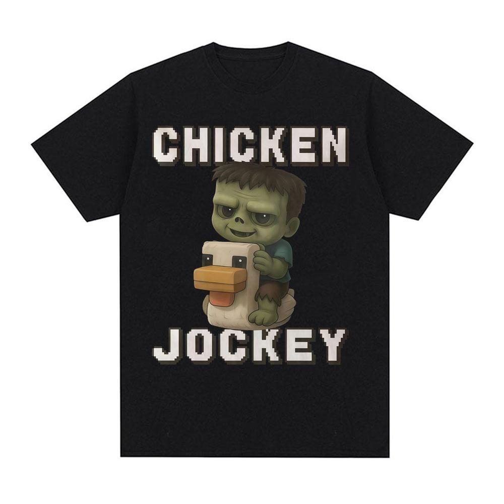 

Chicken Jockey Funny Meme T Shirts Gift for Men Women Fashion Vintage Cartoon Humor T Shirt Casual 100% Cotton Oversized T-sh... S разноцветный