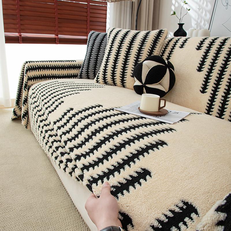 Luxe Velours Sofahoes Deksel Antislip Bankbeschermer Grote Fauteuil Sliphoes voor 1/2/3/4/5 Persoons Bank