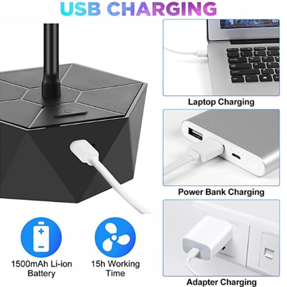 Retractable Fly Repellent Fan - USB Rechargeable Battery Powered, Outdoor Party Bug Deterrent Device