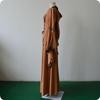 Mittelalterliches Retro-Kapuzenkleid, Eckiger Ausschnitt, Schnürung, Glockenärmel, Weiter Rock