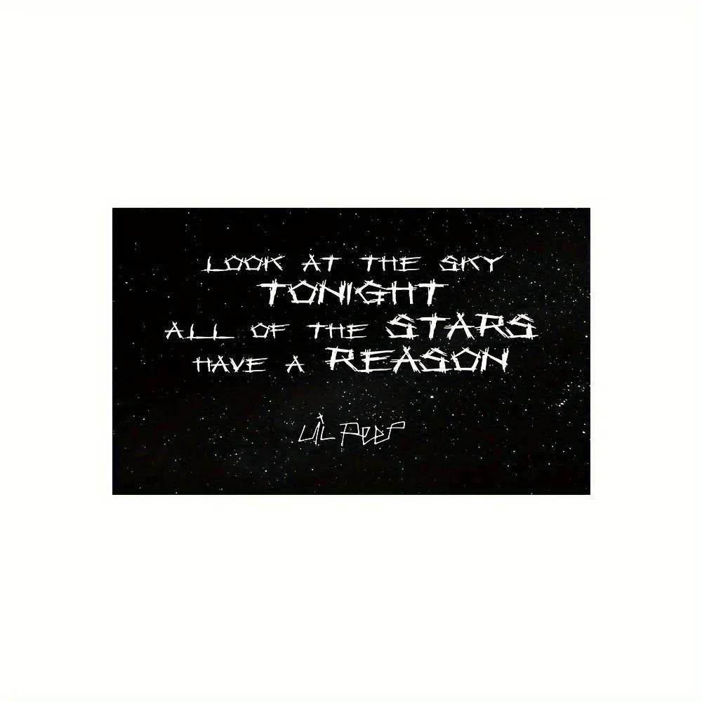 VIKAMA Starry Sky Philosophy Tapestry Starry Sky Gradient Studio Stylish Room Wall Hanging Artistic Living Room Decor 74x94cm(29x37in)