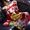 Strawberry Hat And Cat Blanket Flannel Blanket for bed, sofa, Camping, Hiking, Picnic Essentials, gift for family Fan gifts