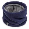 Bufanda de felpa de invierno sólida de lana tejida para mujer, pañuelo tipo bandana con anillo de vellón, calentador de cuello, diadema de cachemira gruesa, máscara de esquí