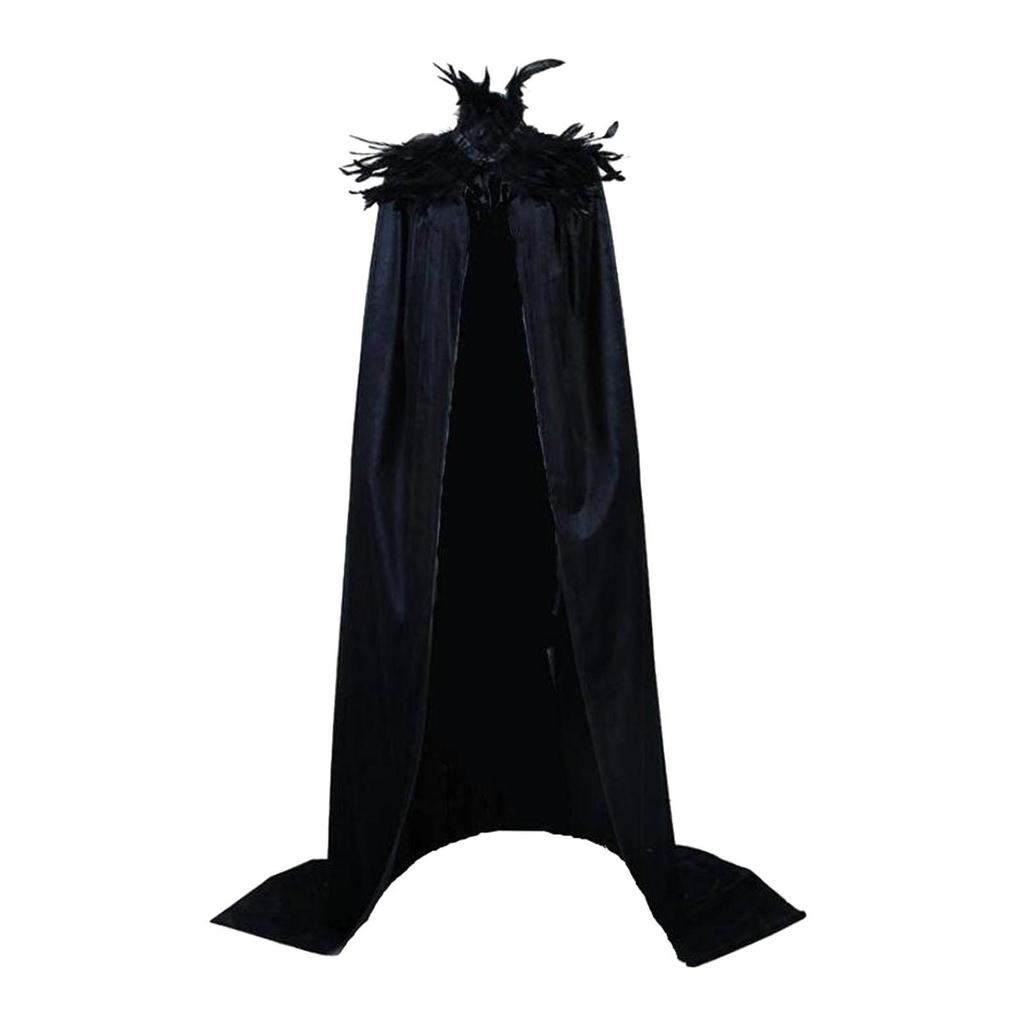 Halloween Cloak Devil Outfit Hooded Capes for Rave Christmas Cosplay Party Bride