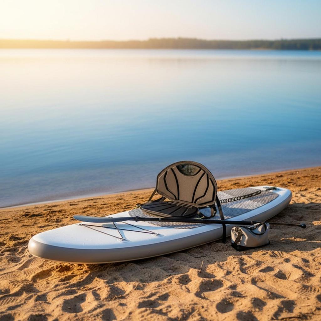 Boat Seat Cushion with Detachable Backrest Supportive for Kayaking, Canoeing