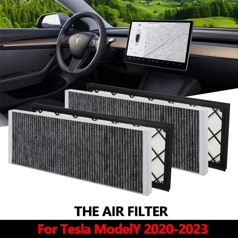 4PCS Cabin Air Filter HEPA for Tesla Model Y Air Intake Filter Replacement with Activated Carbon 2020-2025 ModelY Accessories