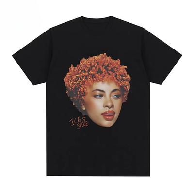 Camiseta de Rapper Ice Spice Estilo Vintage Físicamente Grueso Mentalmente Enfermo Divertidas Camisetas de Moda Hip Hop Casual Sueltas Camisetas para Hombres y Mujeres
