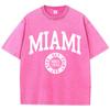 Womans Cotton Washed T-Shirts Trend Distressed Loose Tees Los Angeles 1996 Printing Short Sleeve Summer Street Female Clothes