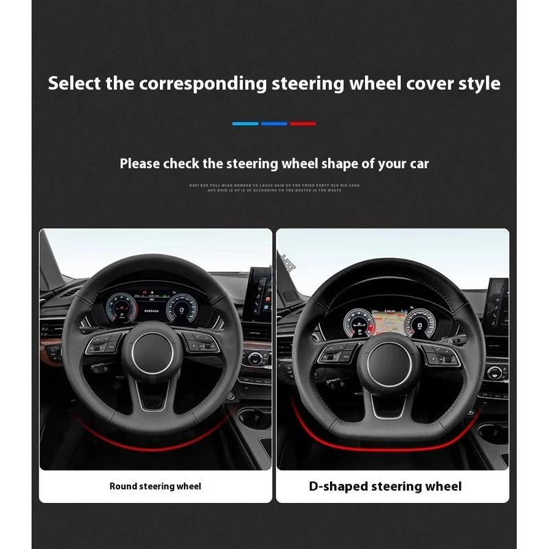 Car Leather Steering Wheel Cover Ford ST Mondeo EXPLORER EDGE Fiesta Focus Kuga Ranger F150 Fusion Mustang j264 Ecosport ESCAPE Puma