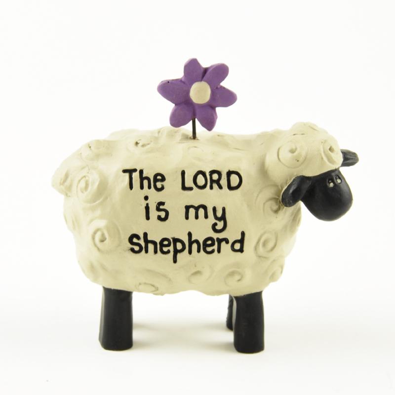 I love Jesus The LORD is my shepherd Cute Little Sheep on Table Resin Decoration Living Room Home Decoration Birthday Gift