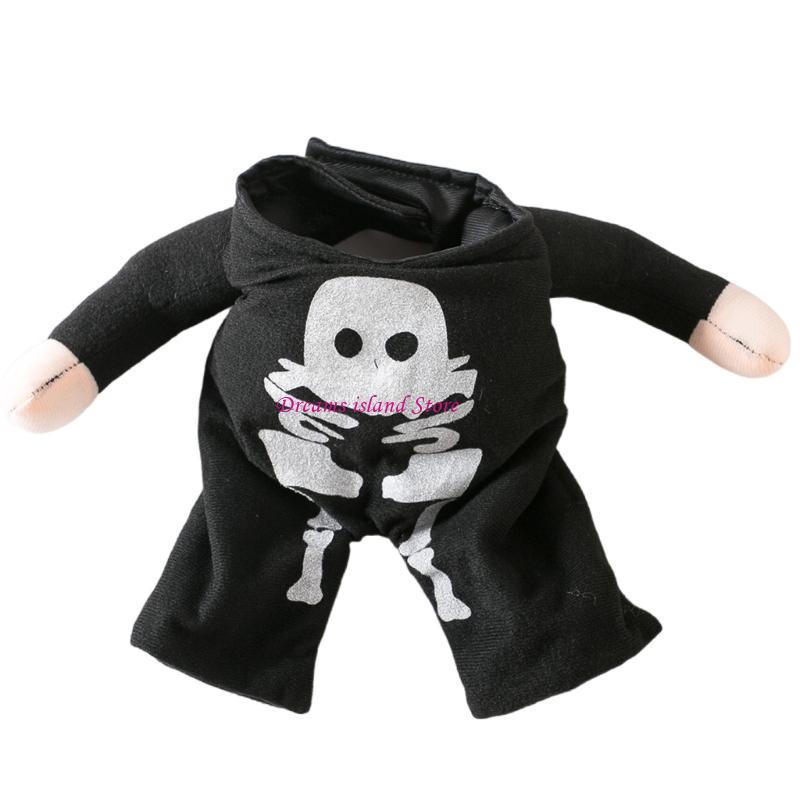 Dog Halloween Coat for Outdoor Walking Skeleton Theme Dog for