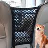 Car Seat Back Organizer with Auto-Retractable Storage Pocket, Pet Barrier, Easy-to-Install Fabric Accessory for Vehicle Interior