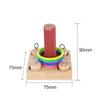 Bird Training Toys Set Wooden Block Puzzle Toys For Parrots Colorful Plastic Rings Intelligence Training Chew Toy Bird Supplies