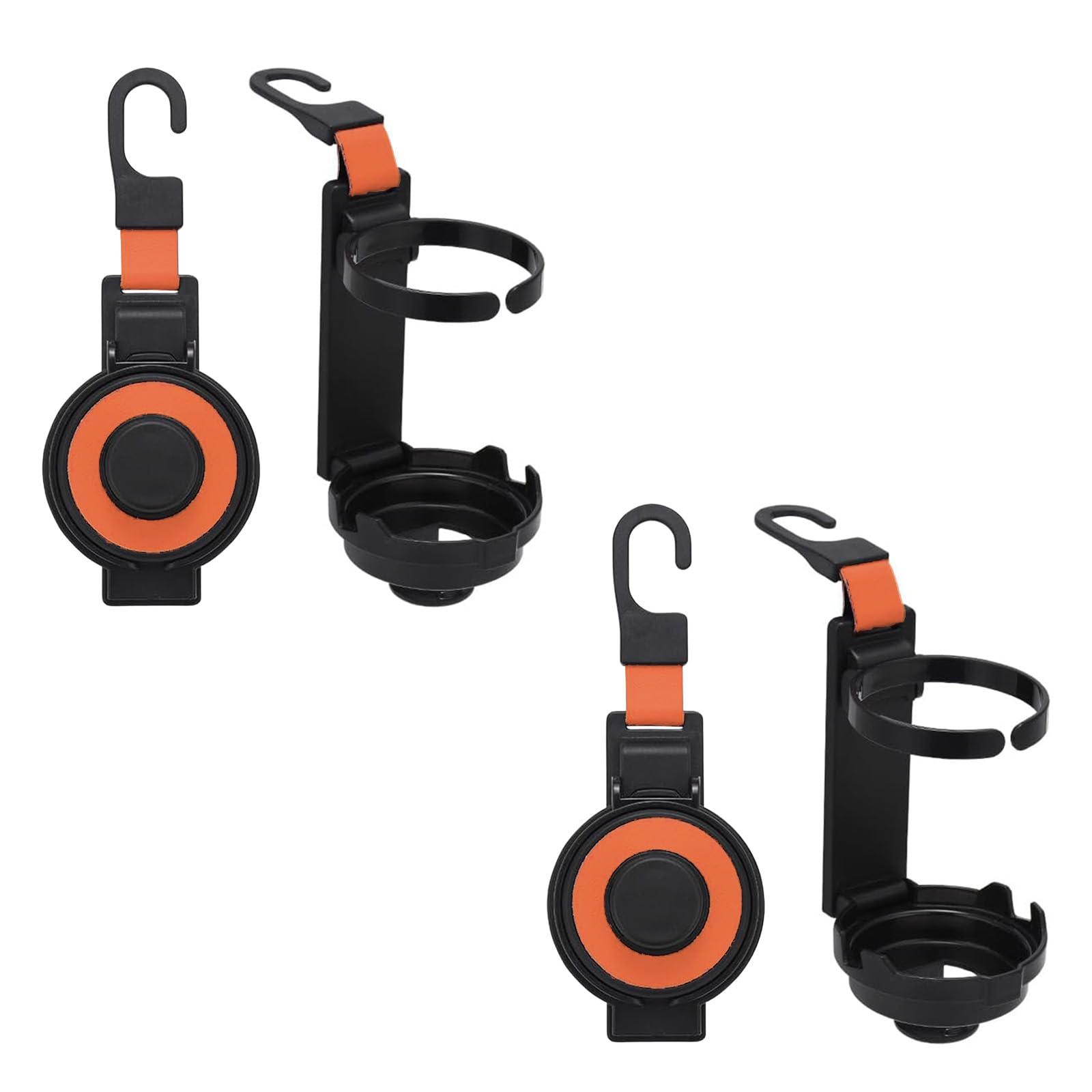 

[Set of 2] Car Drink Holder, Rear Seat Drink Holder, Car 3-Way Mini Car 2 drink holders оранжевый
