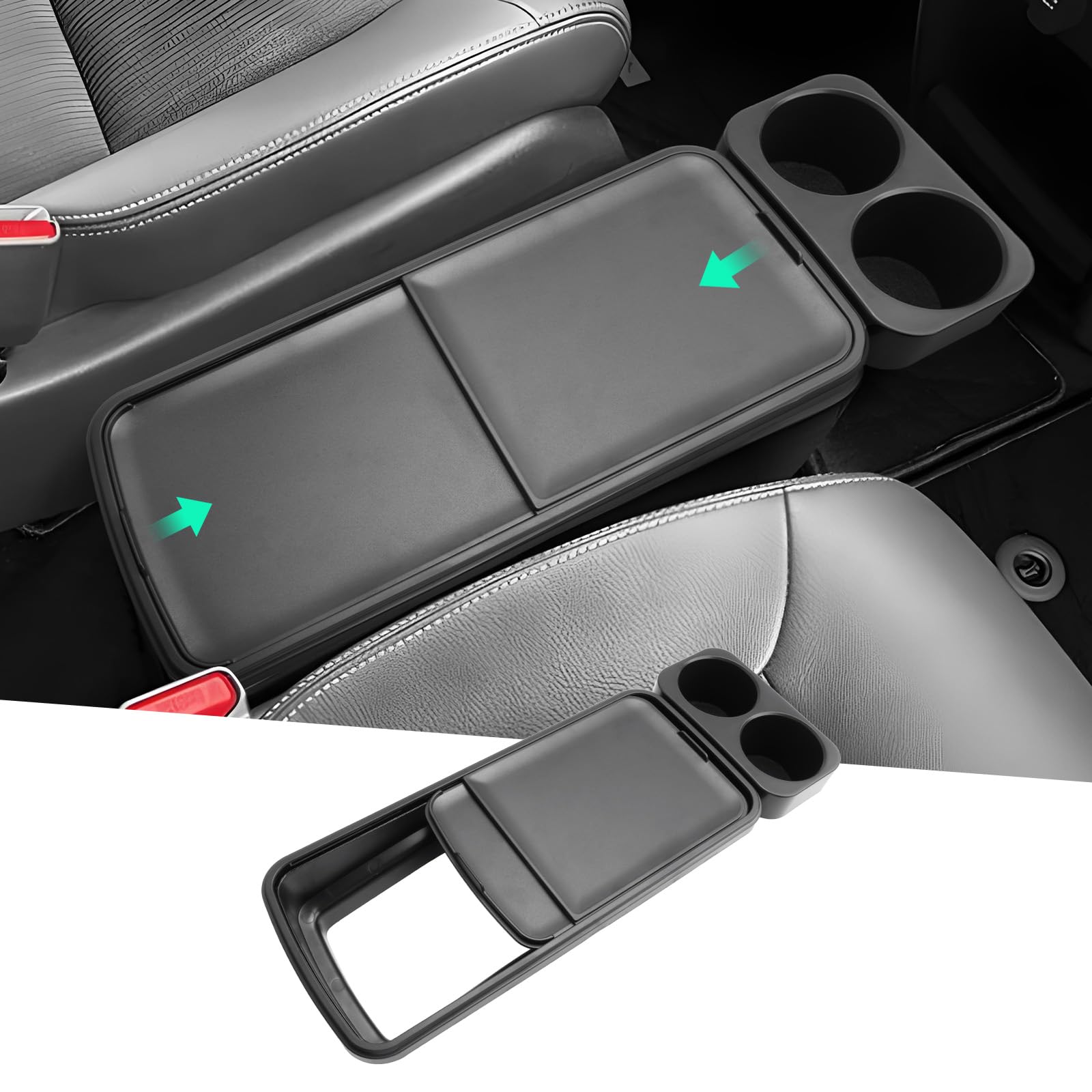 

New Honda Stepwgn RP Series Dedicated Console Sliding Drink Cup Holder Center Console Storage Privacy Stepwgn Multifunctional Console Easy Small Item чёрный