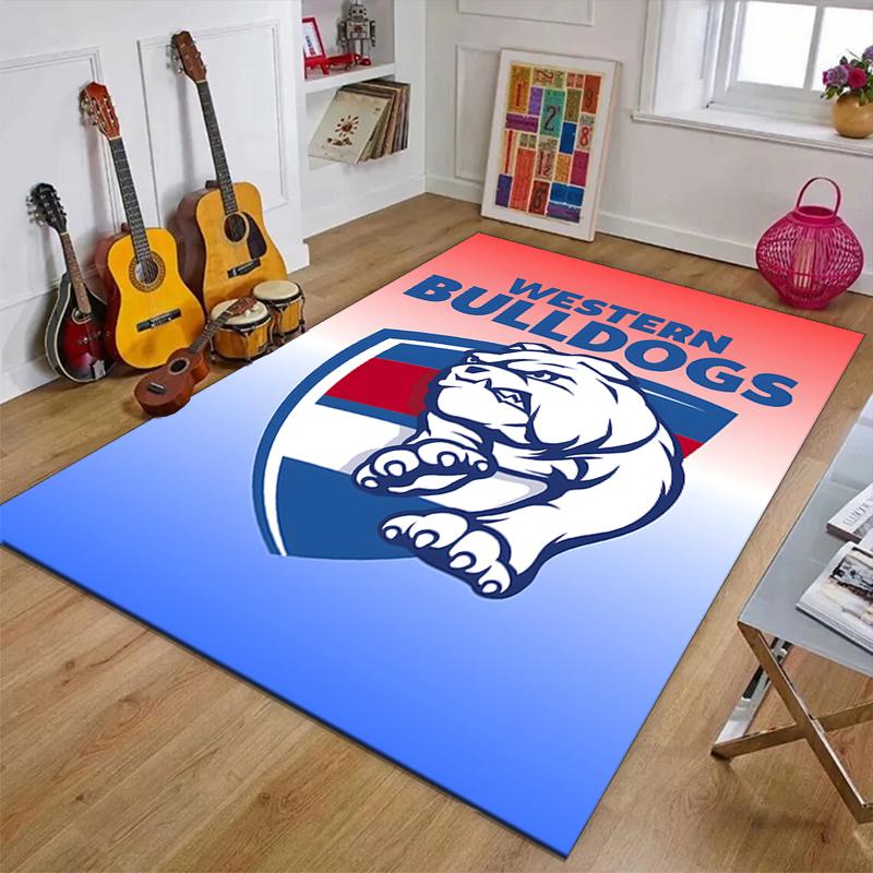 Western Bulldogs Polyester Carpet, Soft Indoor Mat for Office Chair, Living Room, Computer Desk - Decorative Home Office Rug Design