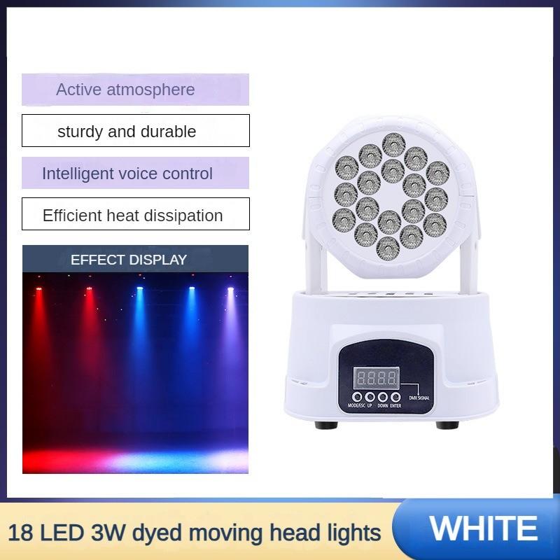 18 LED Bar Tavern 3W Voice Controlled Rotating Lamp KTV Strobe Atmosphere Light Dyeing Moving Head Light