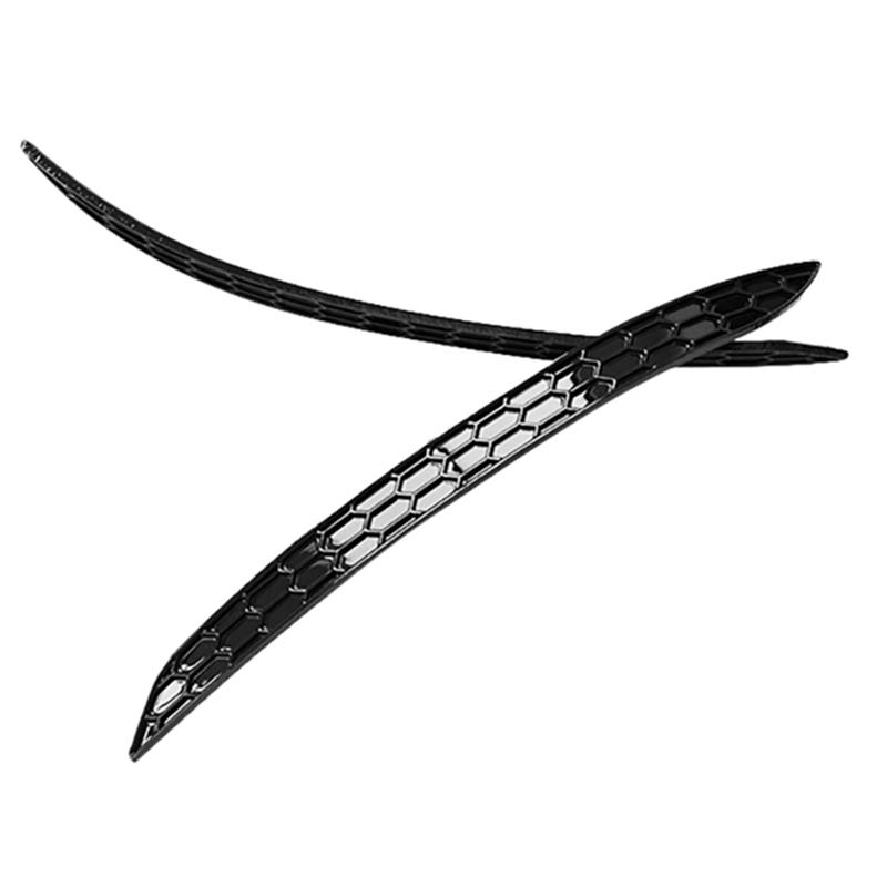 Modified Black Glossy Honeycomb Tail Rear Reflector Fog Light Lamp Cover Trim Strip for Golf 8 MK8 Rline