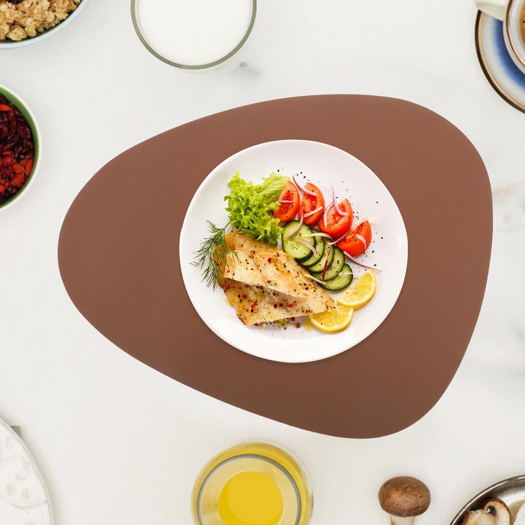 1 Set Waterproof Heat Insulation Cup Coasters Nordic Style PU Place Mat Household Dining Table Pad Decorative Coasters for Home