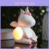 Luz de Noite de Unicórnio Fofo Artesanato em Resina Lâmpada de Estrela Desenho Animado Decoração de Mesa para Quarto de Crianças Presente de Natal