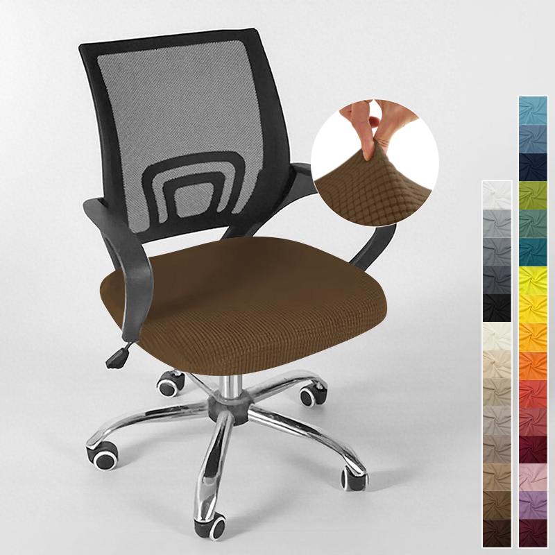 Cover For Computer Chair With Armrests Knitted Jacquard Cover For Swivel Office Chair Jacquard Seat Cover Computer Chairs