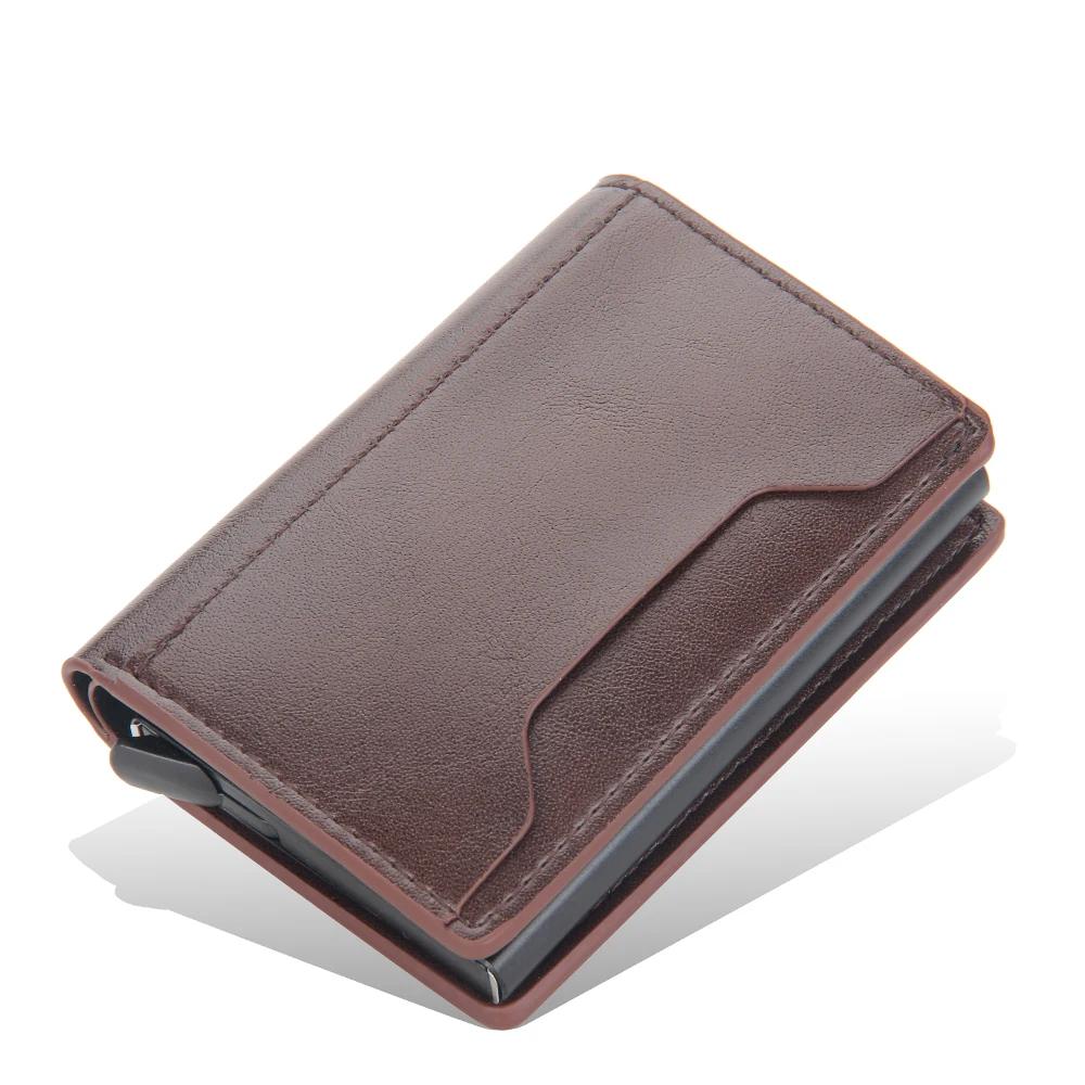 Credit Bank Card Holder Wallet Men Anti Rfid Blocking Protected Card Case PU Leather Slim Mini Card Cover Small Wallets
