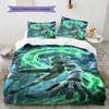 Overwatch Heroes Pattern Bedding Set Quilt Cover Pillowcase Home Decor Gift (1 * Duvet Cover + 2 * Pillowcase, Without Core)
