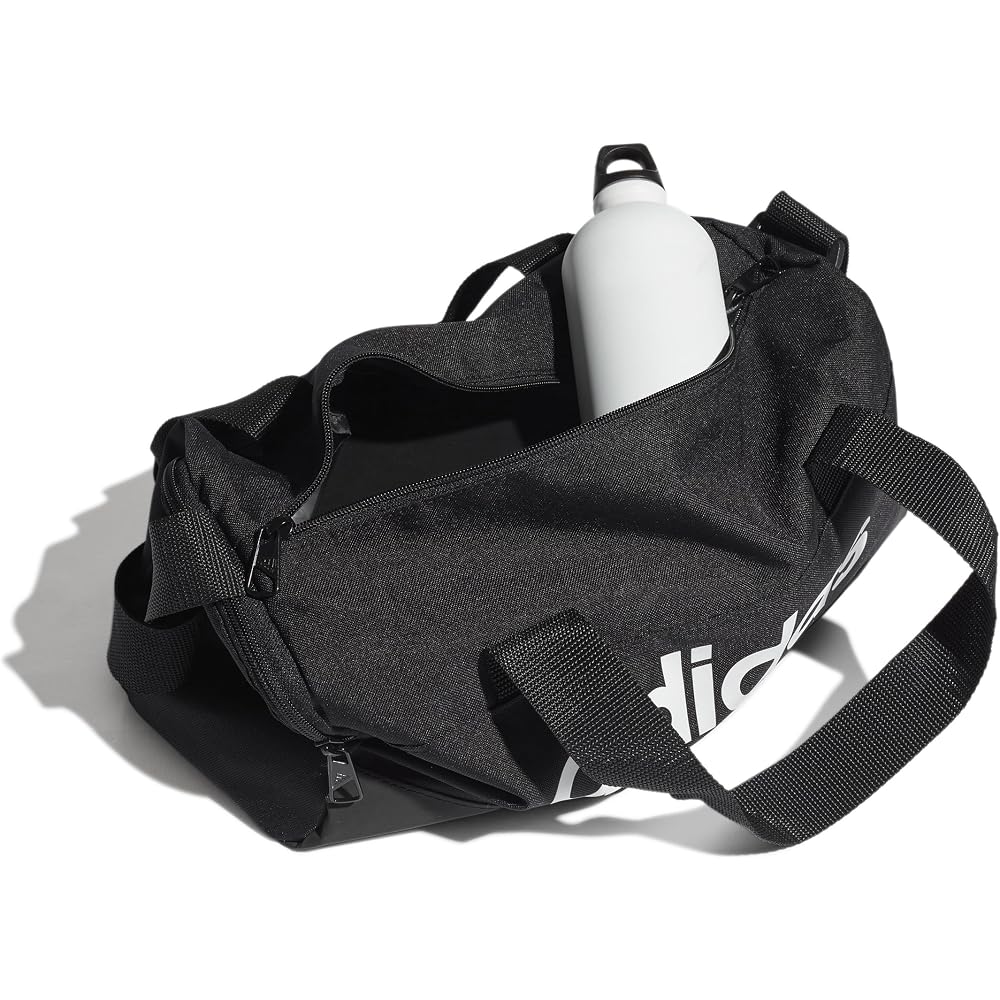 Adidas Essentials Logo Duffel Bag 60159 Black/White 30L Travel Gym Bag
