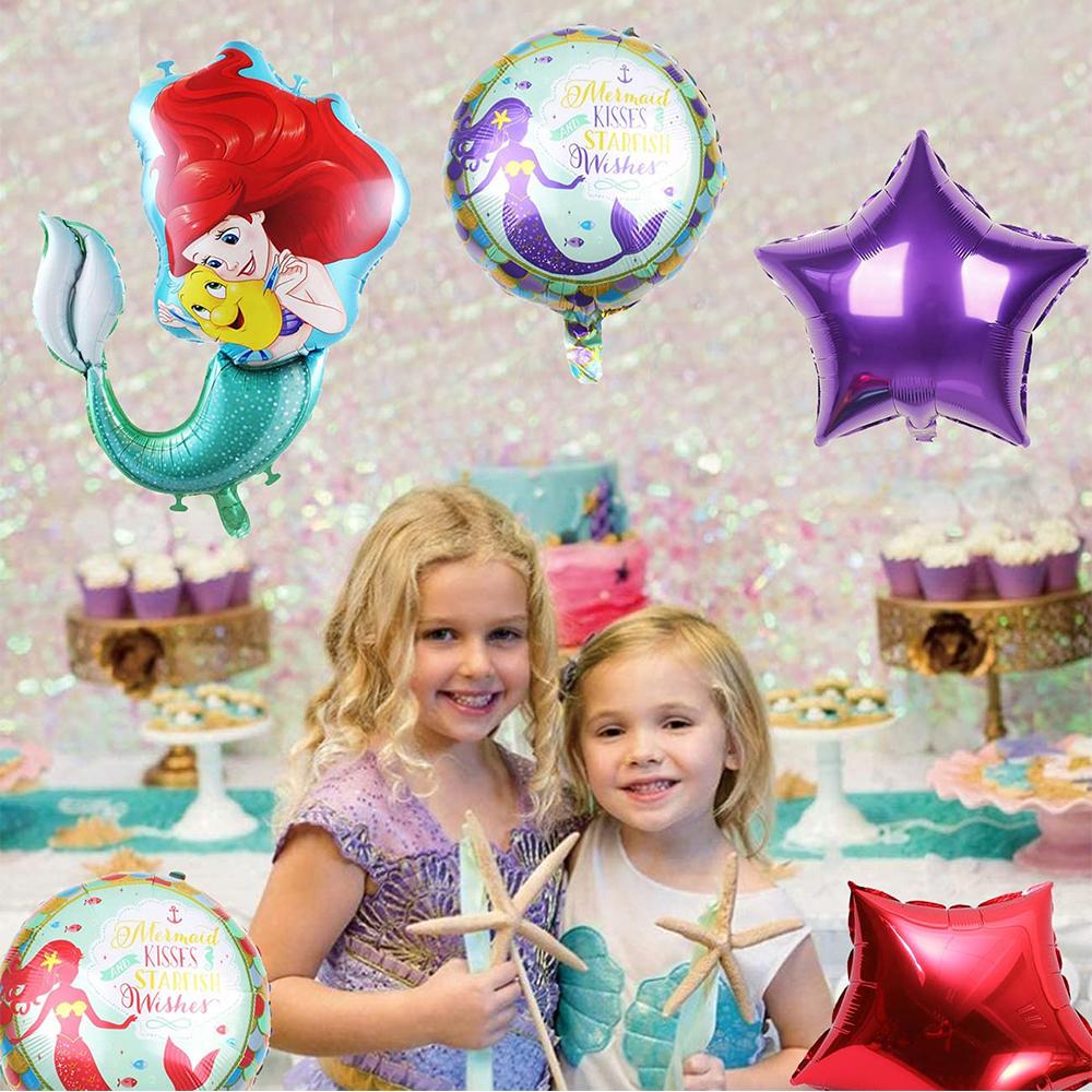 Cute Mermaid Party Balloons for Underwater Mermaid Sea Theme Decor [10pcs/set]