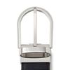 Round Buckle Belt x Navy Leather x Nobile Leather Italian Leather Genuine Leather Present Day Gift [BONAVENTURA] Men's (35mm) [Black (Nobile (Noblesse