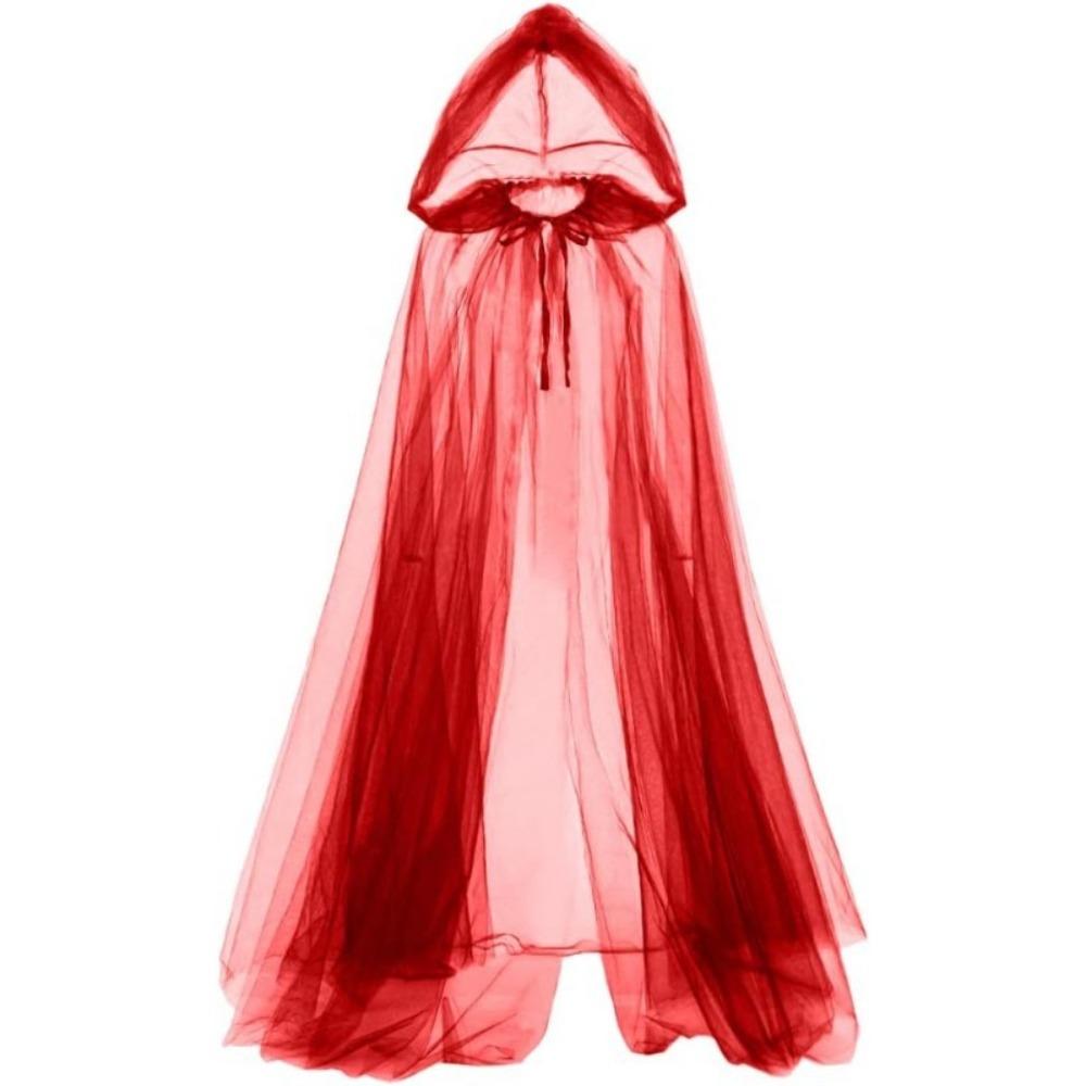 Creative Gift With Oversized Hood Halloween Hooded Cloak Lace-Up Vintage Overcoats Black Color Cosplay Costume