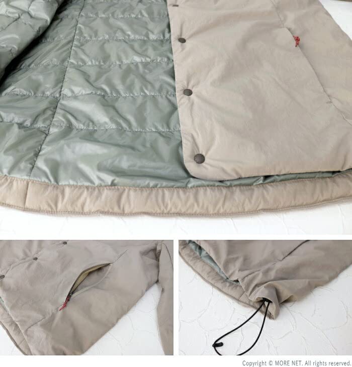 NANGA No Collar Soft Down Size M Men's Cardigan, Black, N1B1BK,