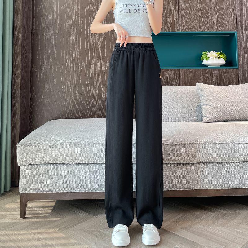 Tencel Denim Ice Silk Slimming Wide-Leg Women s Summer Pants - 2025 Narrow Banana Straight-Leg Version S (85-98 lbs)