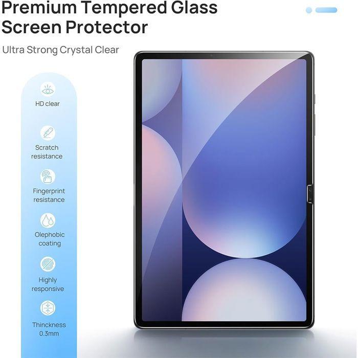 Verre Trempé - E.F.CONNECTION - pour Samsung Galaxy Tab S10+/S9 Plus - 0,33 mm - Lot de 2 - Haute Transparence