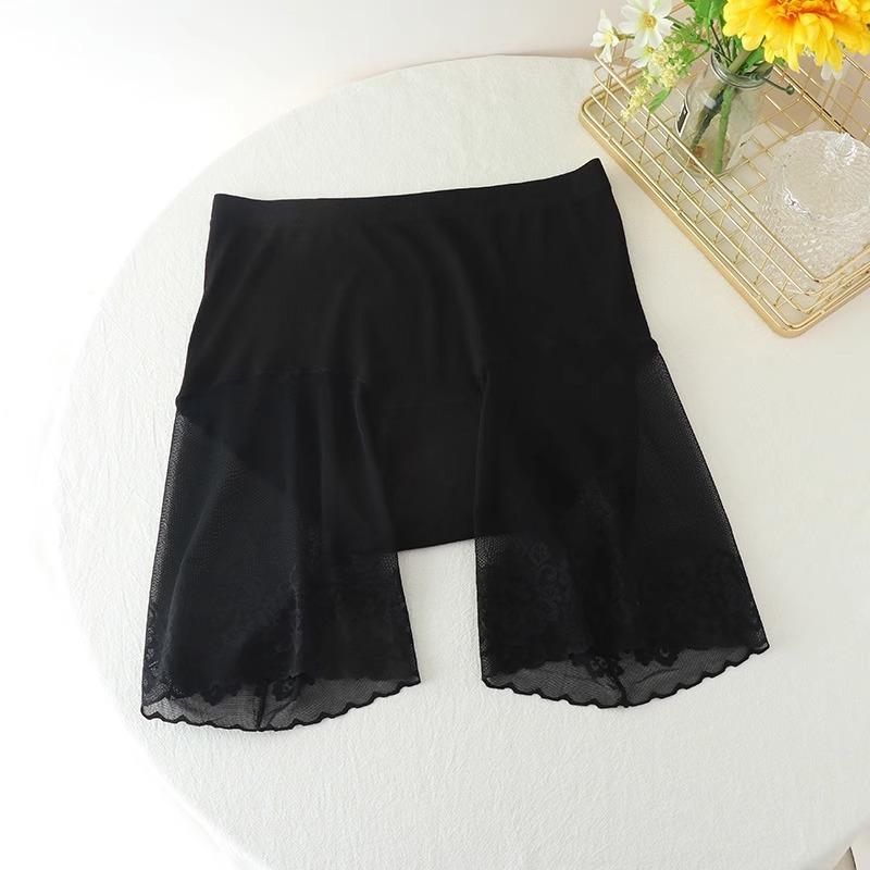 Plus Size Women's Summer Lace Border Walk Out High Waist Safety Briefs