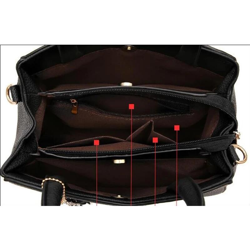Luxury Brand Women Bag Top-Handle Bags Fashion Shoulder Messenger Bags Pu Leather Handbag Ladies Tassel Travel Quality