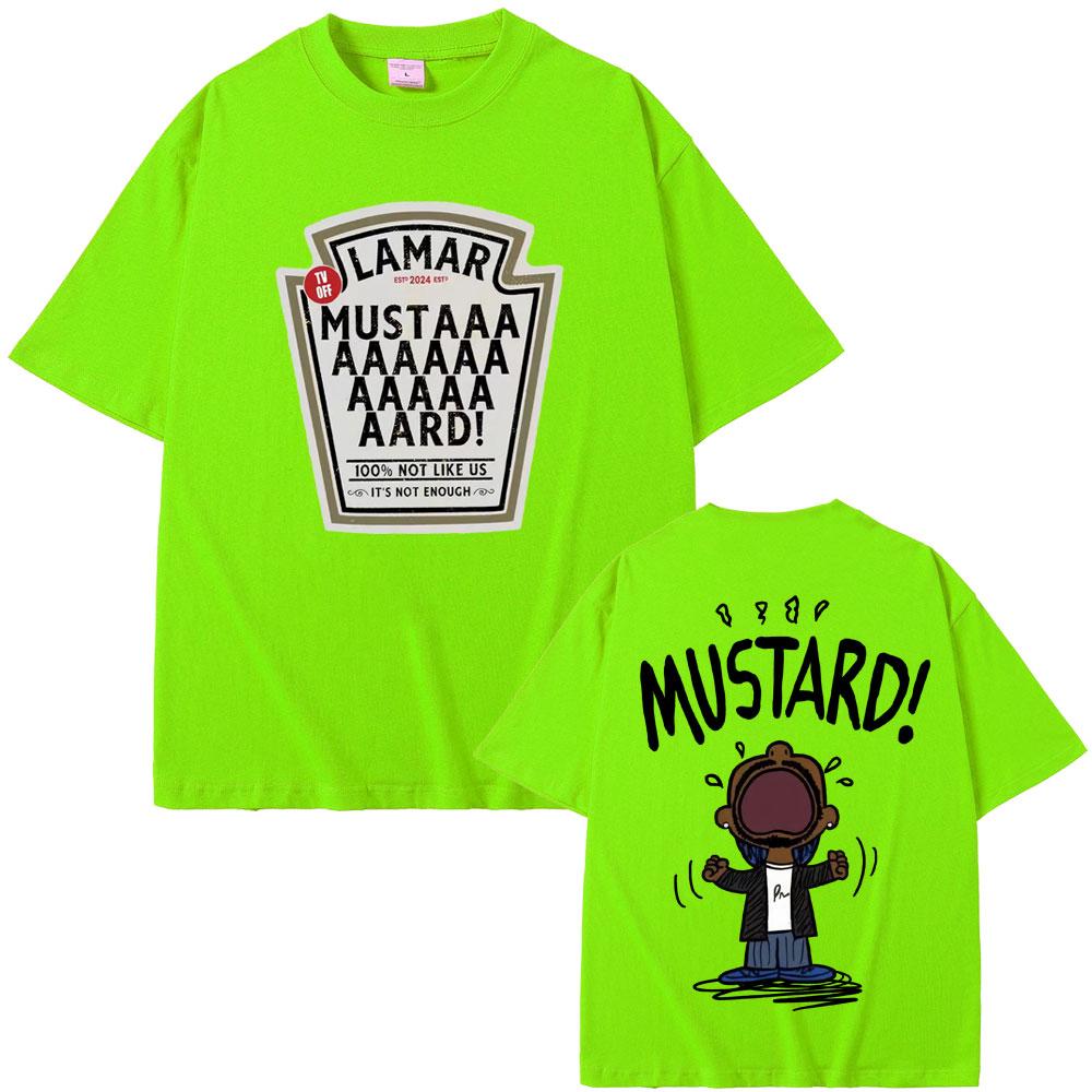

Горячий рэпер Кендрик Ламар Not Like Us Горчичные футболки Мужская хип-хоп футболка Мужские повседневные хлопковые футболки оверсайз 4XL