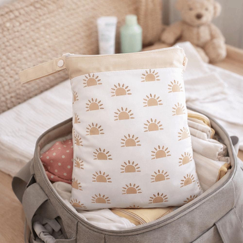 with Handle Waterproof Diaper Bag Reusable Diaper Wetbag Portable Mommy Bag Baby Room Decor