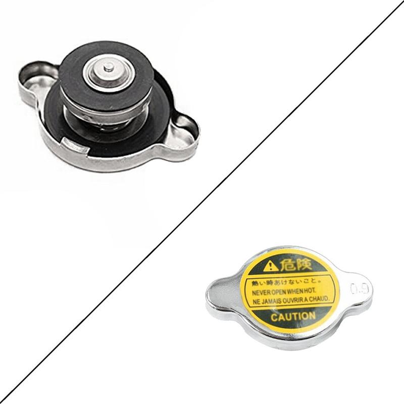 32Mm 1.25Inch Radiator Fill Neck 0.9Bar Radiator Cap Universal Silver Durability Easy Installation
