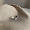 Tancise Women Classic 925 Sterling Silver  Zircon Ring Ladies Jewelry Wedding Promise Party Gift