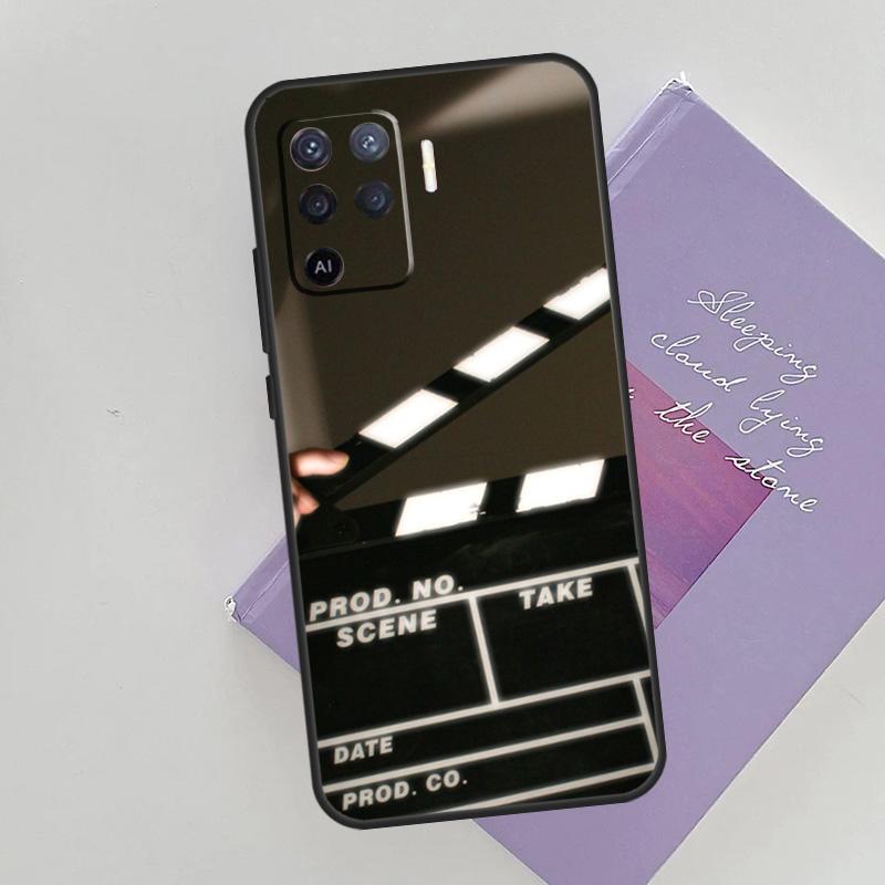 Film Movie Clapper Board Case For Oppo A15 A16 A17 A52 A72 A76 A96 A74 A94 A53 A54S A57S A58 A78 A98 A77 Phone Cover