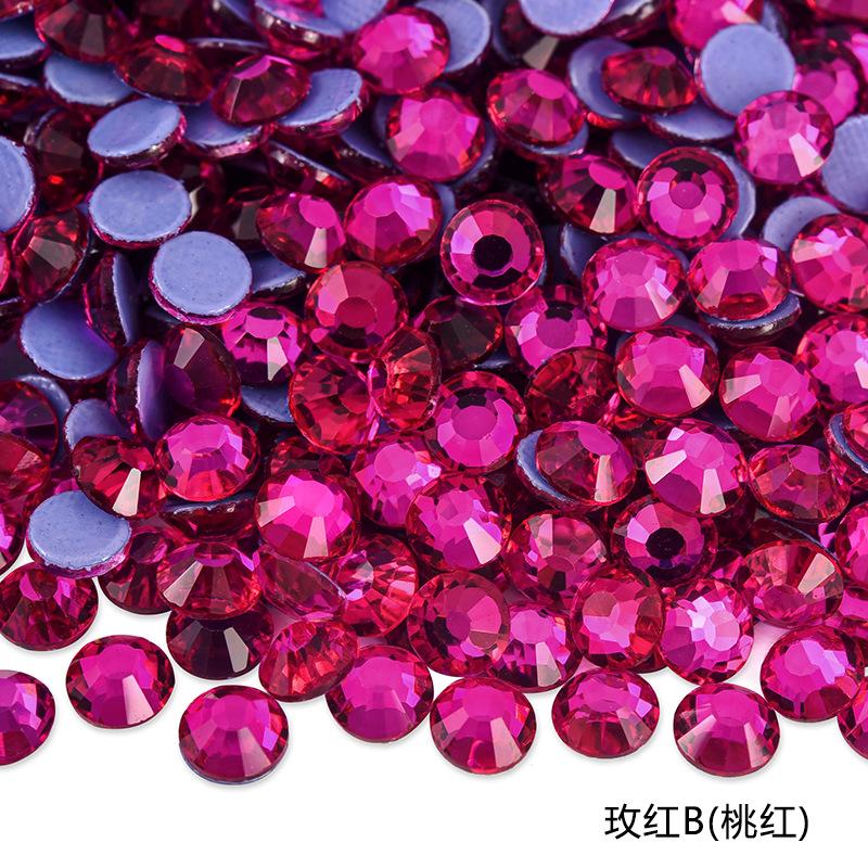 Imitation Austrian Hot Diamond Manicure Glass Flat Bottom Drill Adhesive Rhinestone Diy Clothing Accessories Hot Melt Adhesive Bottom Drill