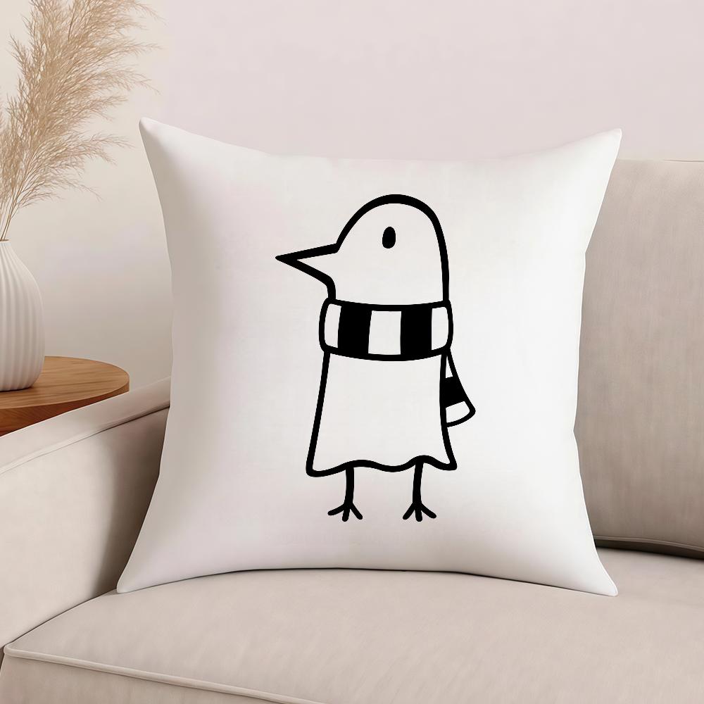 

Cartoon Goodnight Punpun cute kawaii Pillow Case Office Cushions Suitable For Sofa Car Bedroom Decorative Cushion Cover 12x12Inch