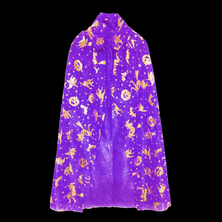 Pumpkin Cape Magician Costume Set for Adults & Kids - Witch, Wizard, or Performance Cloak for Halloween & Christmas