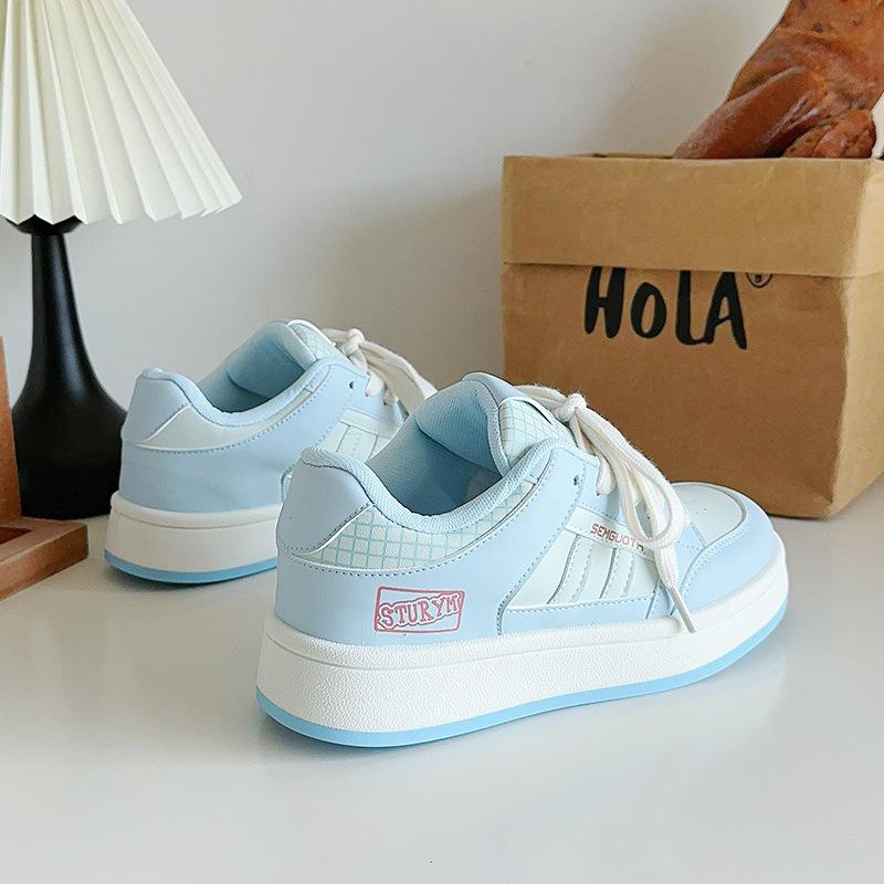 

Korean version of niche bread shoes women s ins tide 2025 autumn school season new versatile and comfortable sports shoes 40 синий